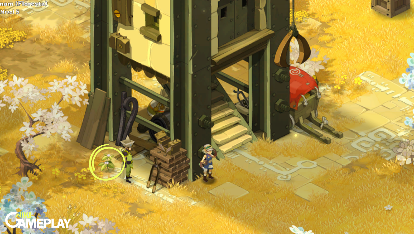 Coletando urtiga em dofus