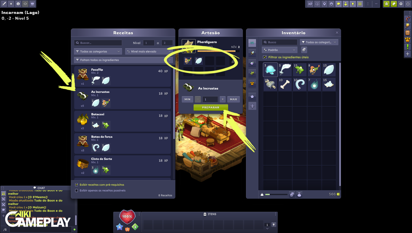 Como Criar as Botas Incrustas em Dofus