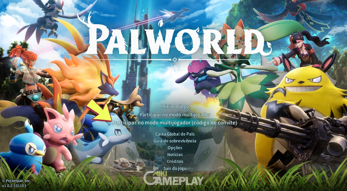 Participar no Modo Multijogador (código convite) em em Palworld - Palworld Multiplayer