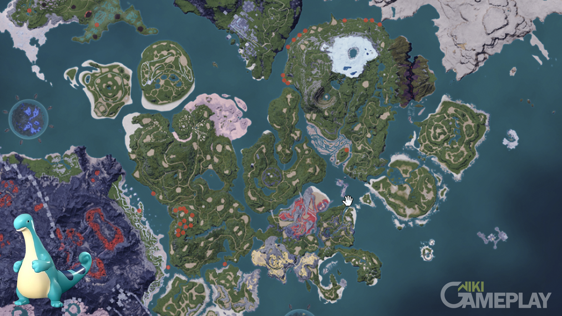 Onde encontrar Relaxaurus em PALWORLD